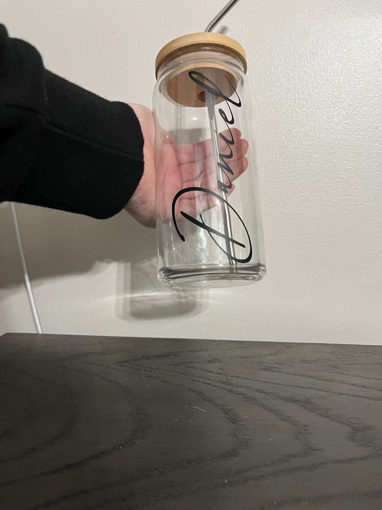 Custom Name Beer Can Glass