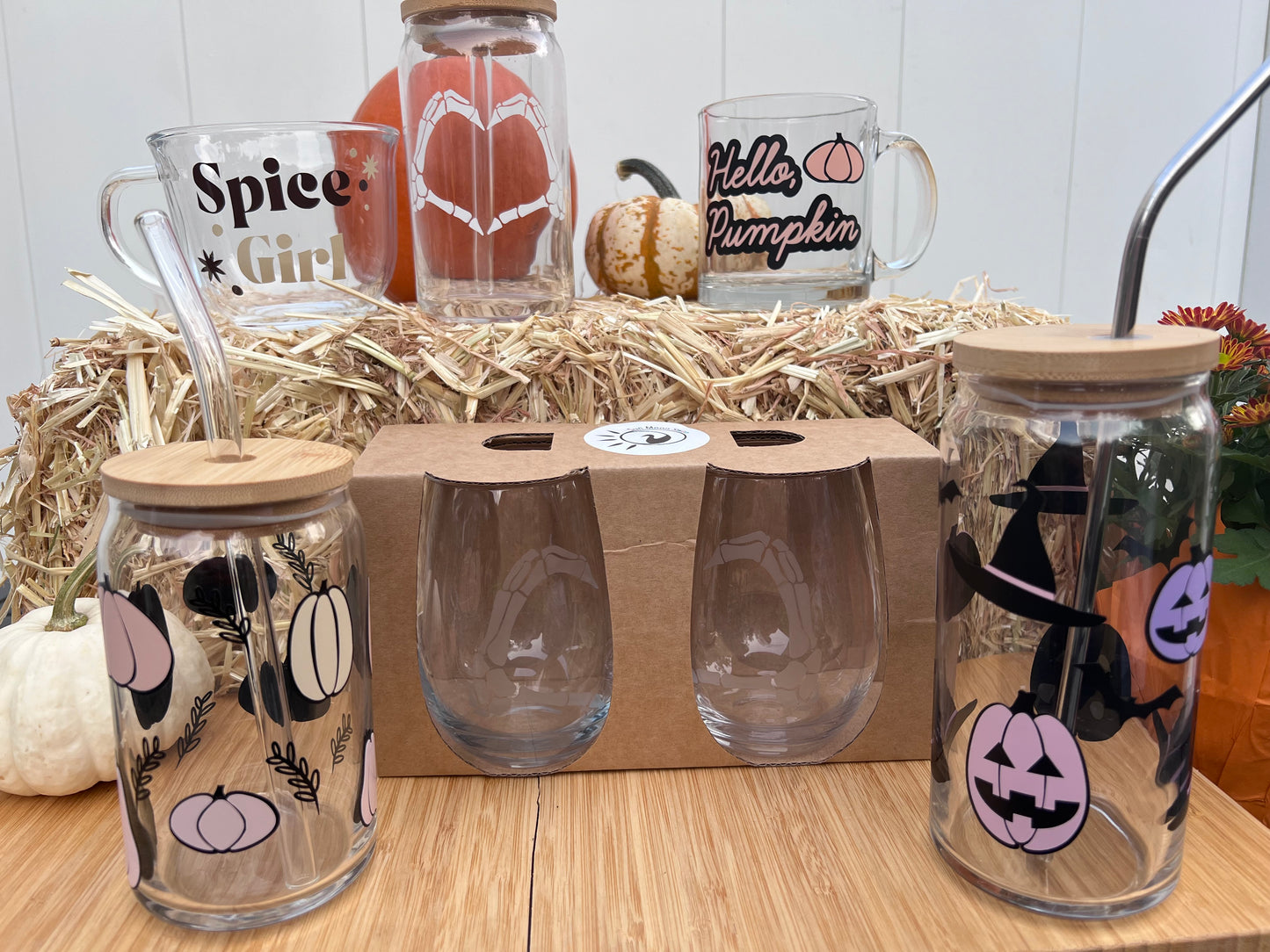 Pumpkin Beer Can Glass