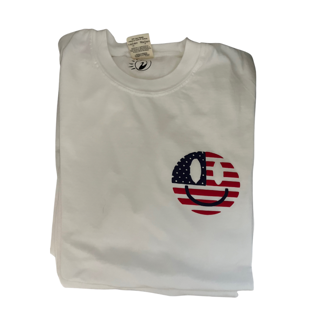 American Smily Face Tee Shirt