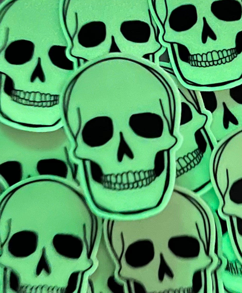 Skull Glow-in-the-Dark Sticker