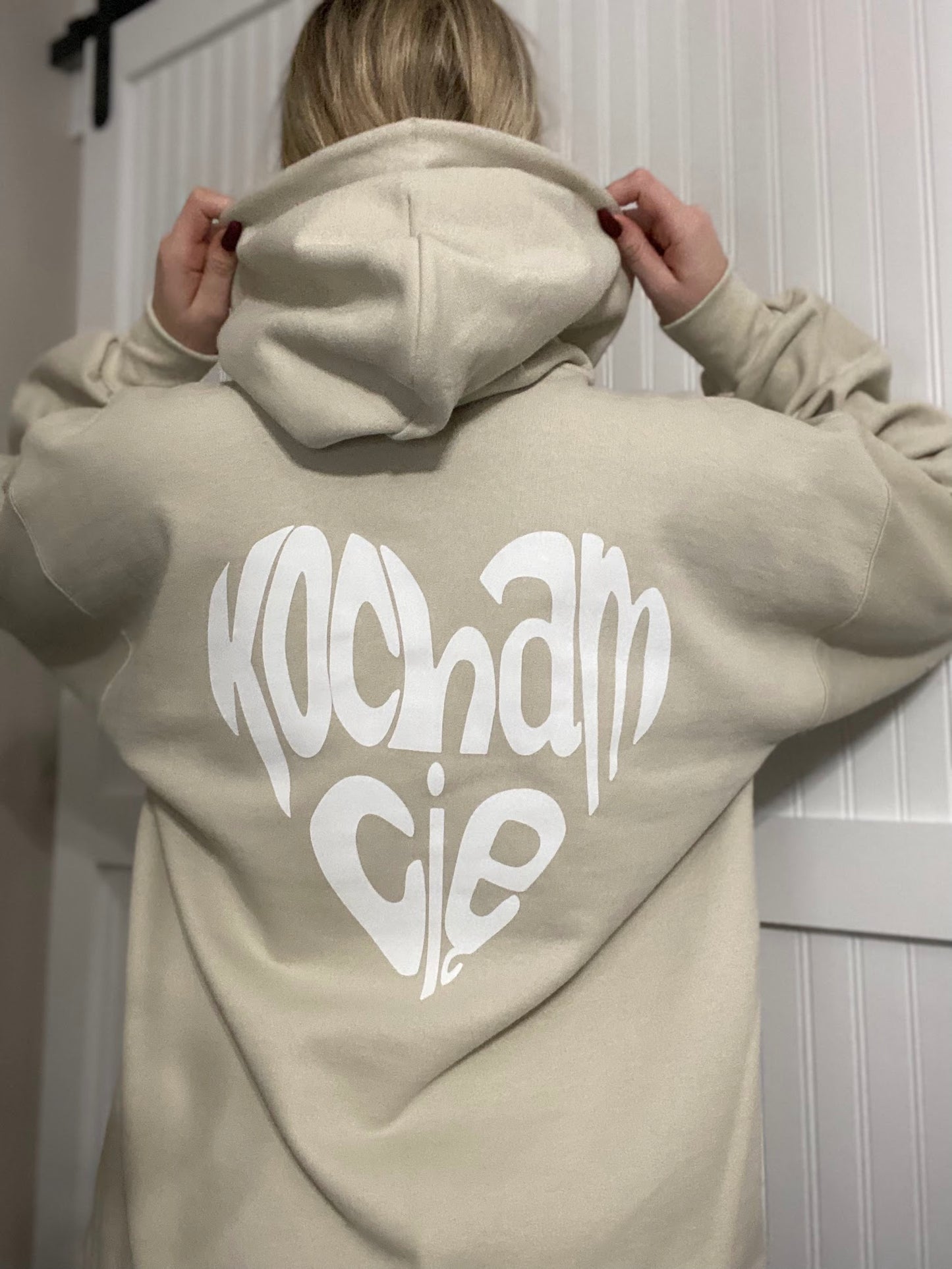 Kocham Cię Heart Hoodie