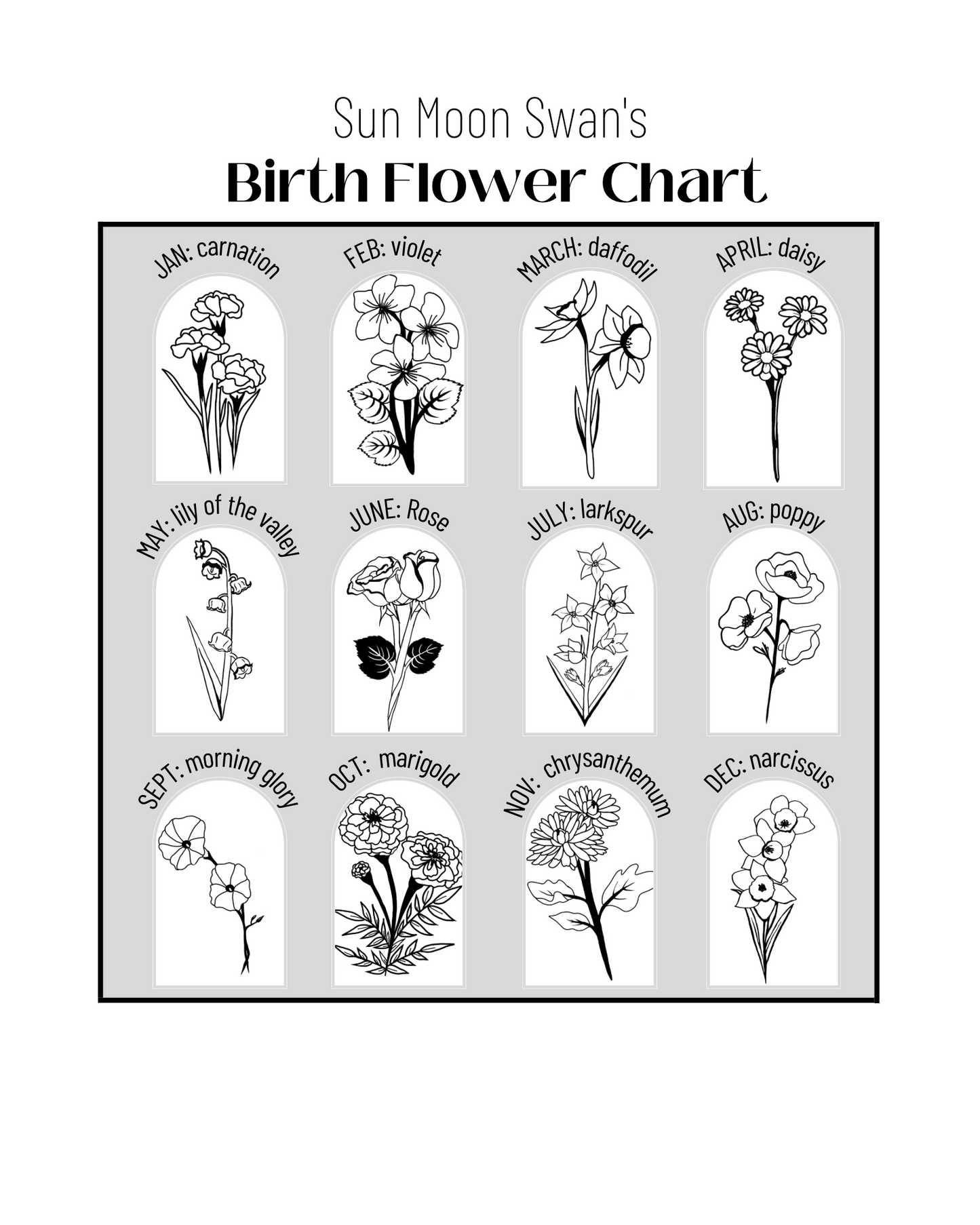 Birth Flower Wine Tote