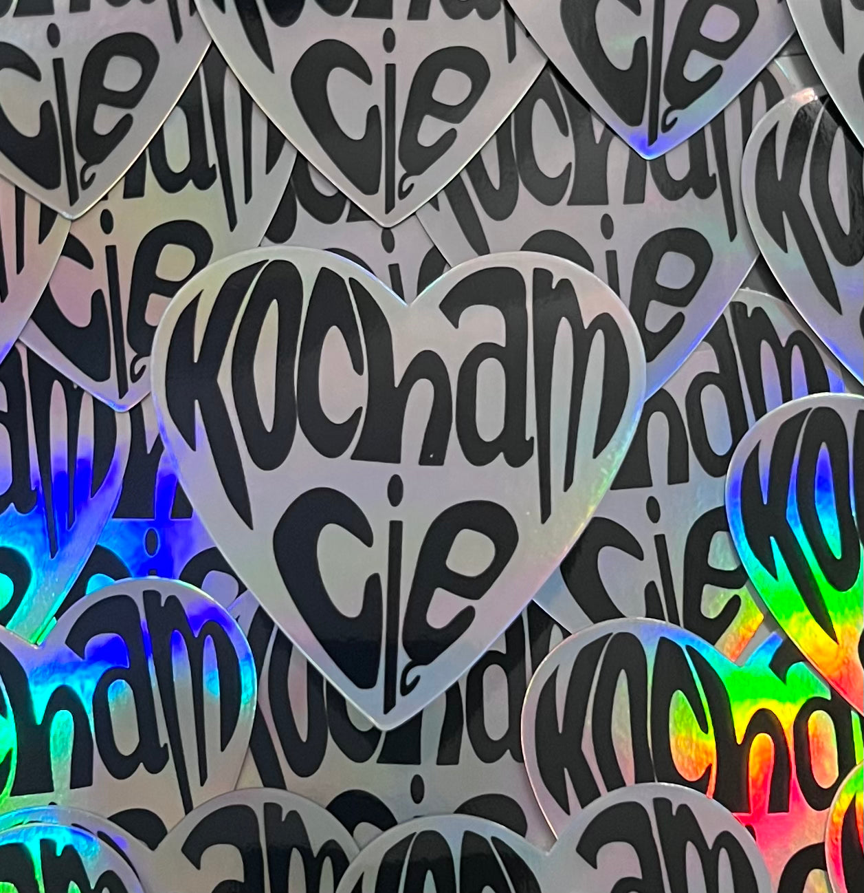 “Kocham Cię” Holographic Sticker