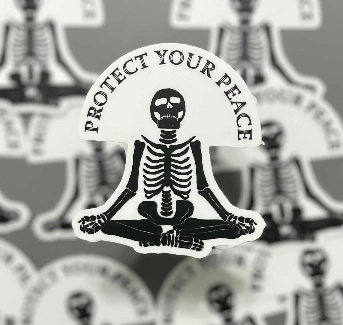 Protect Your Peace Skeleton Sticker