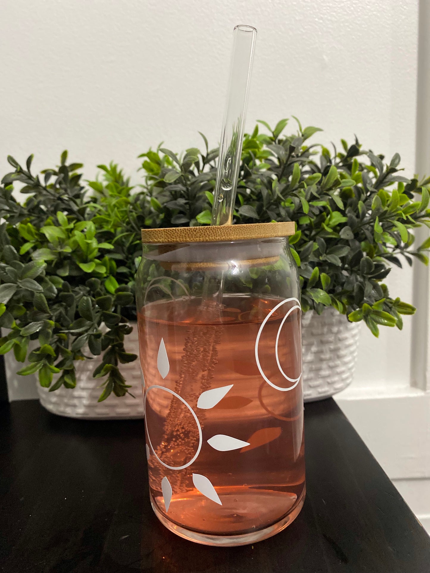 Sun Moon Beer Can Glass