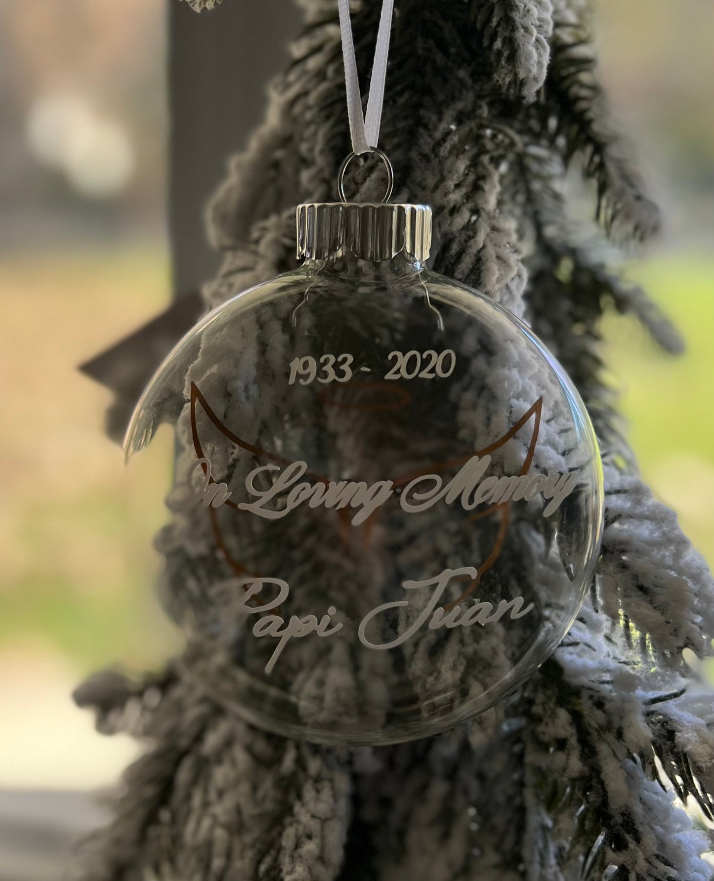 Custom Angel’s Remembered Glass Ornament