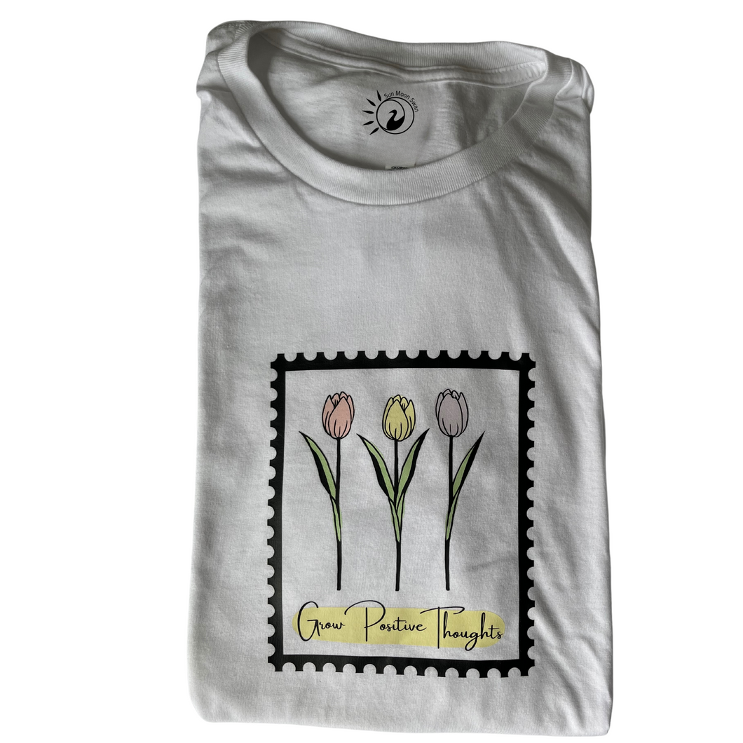 Grow Positive Thoughts Tulip Tee