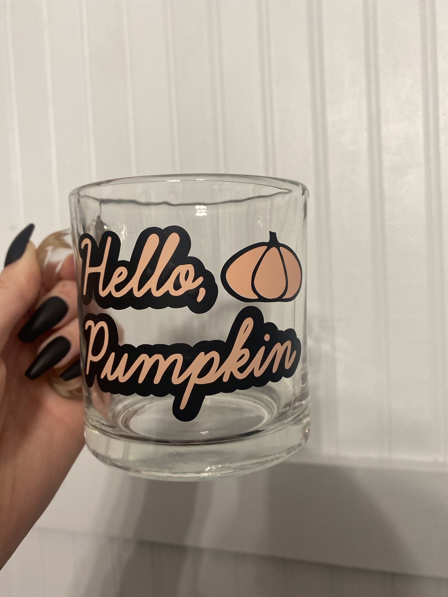 “Hello Pumpkin” 13oz Glass Mug