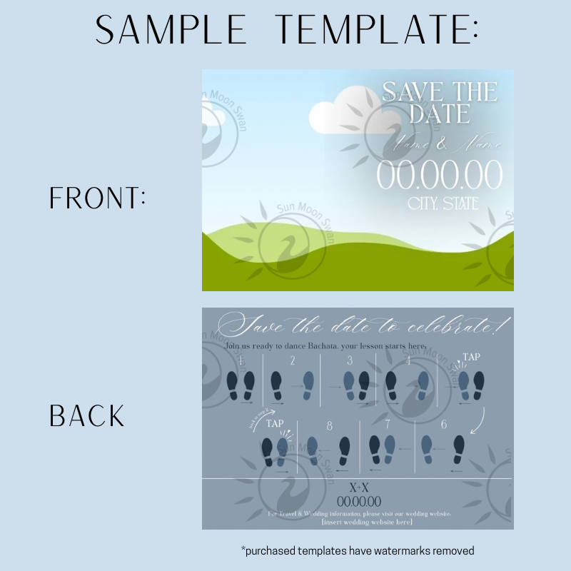 Save The Date Bachata Card Premium Template