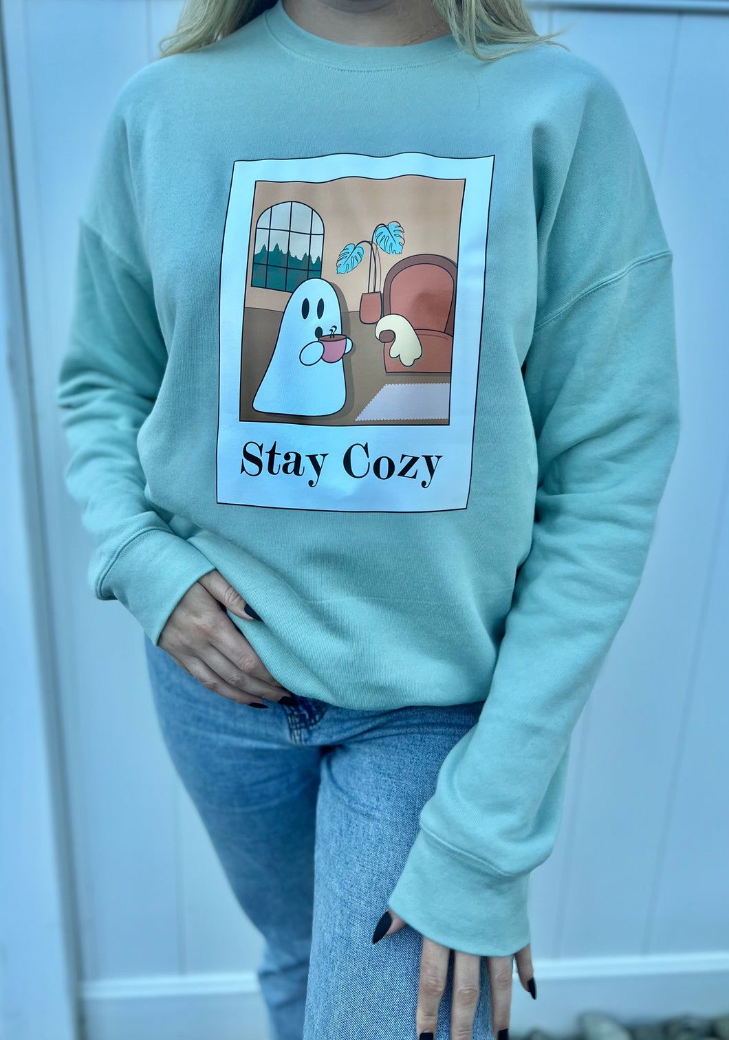 Stay Cozy Ghost Crew Neck