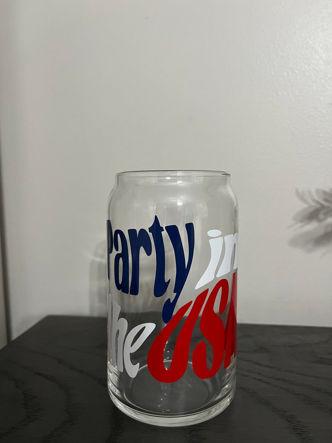 Party in the USA Beer Can Glass