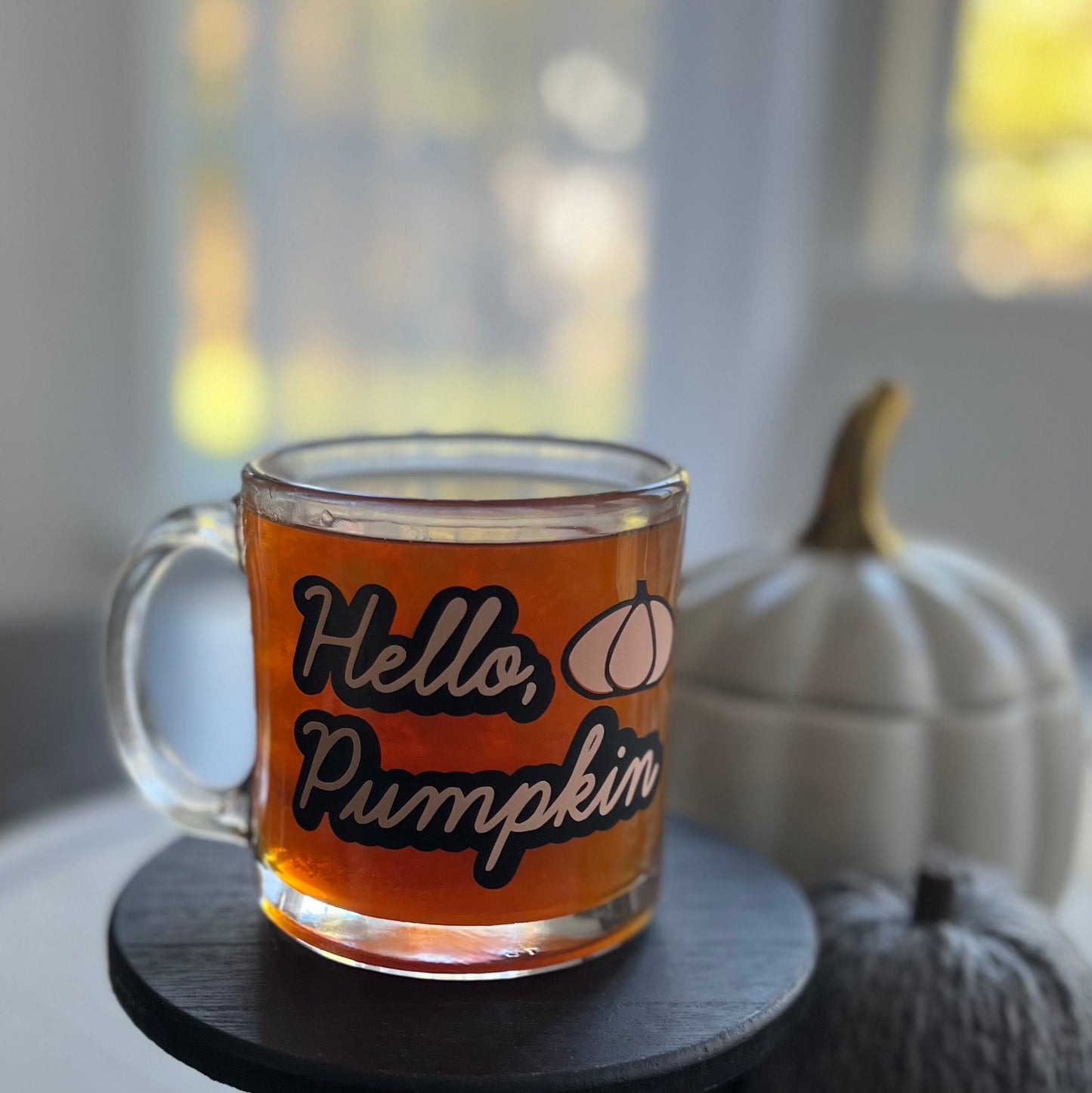 “Hello Pumpkin” 13oz Glass Mug