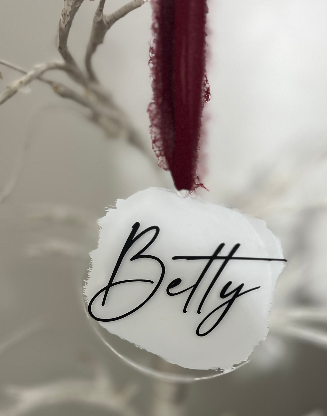 Custom Name Round Acrylic Ornament