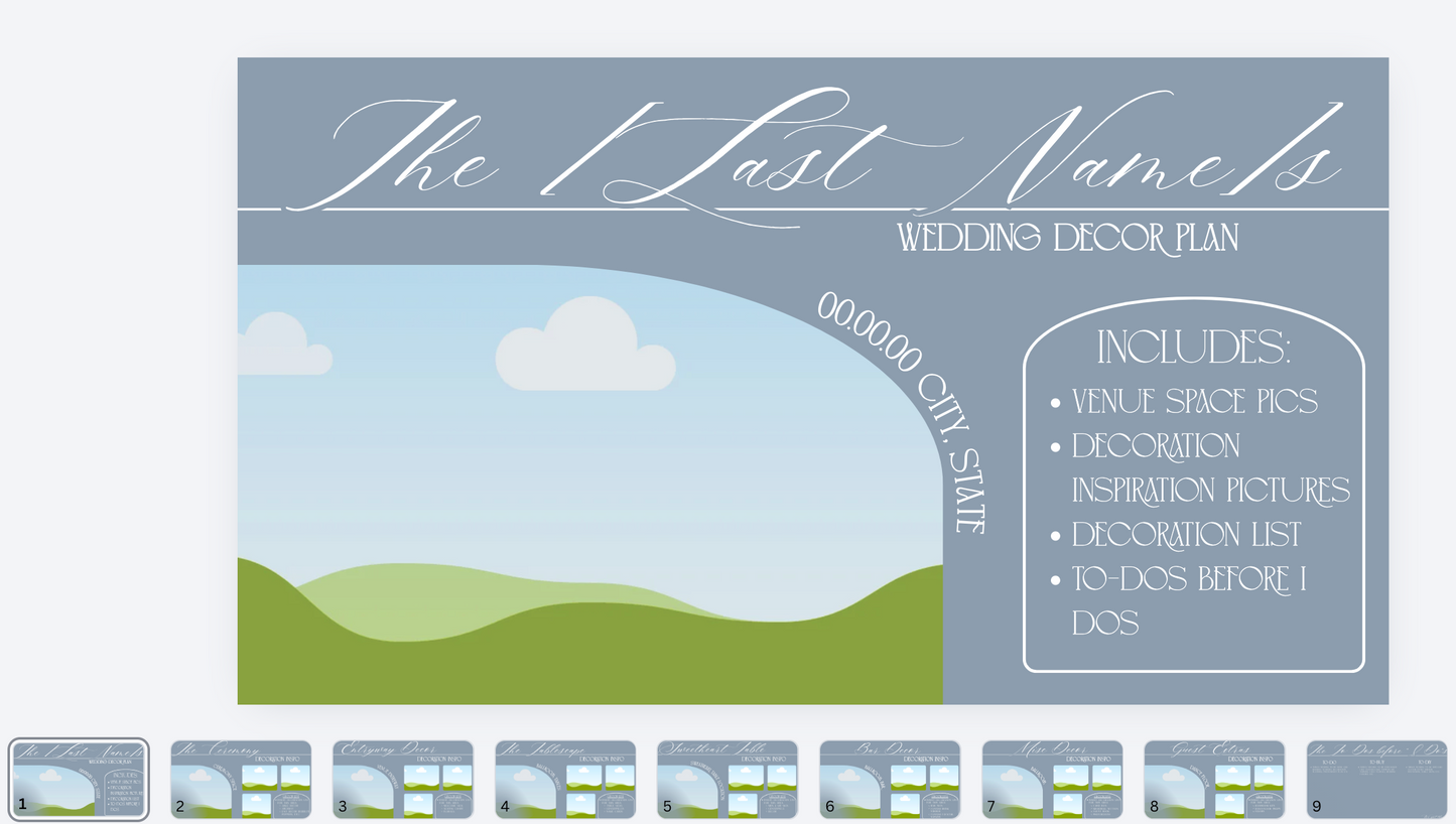 Wedding Decoration Plan Template