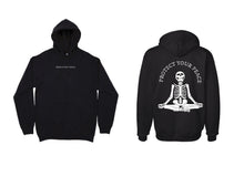 Load image into Gallery viewer, Glow-in-the-Dark Protect your Peace Skeleton Hoodie
