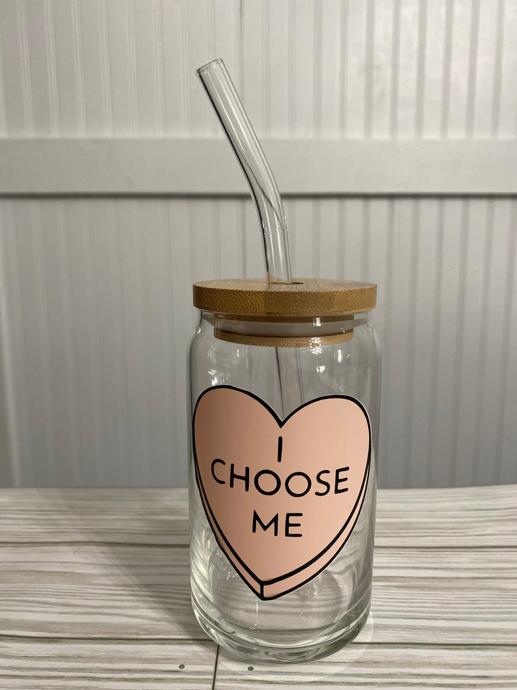 Candy Heart Glass Can