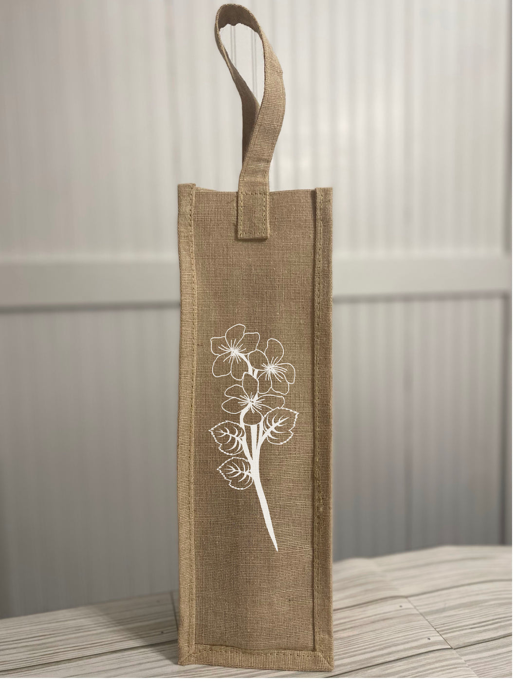 Birth Flower Wine Tote