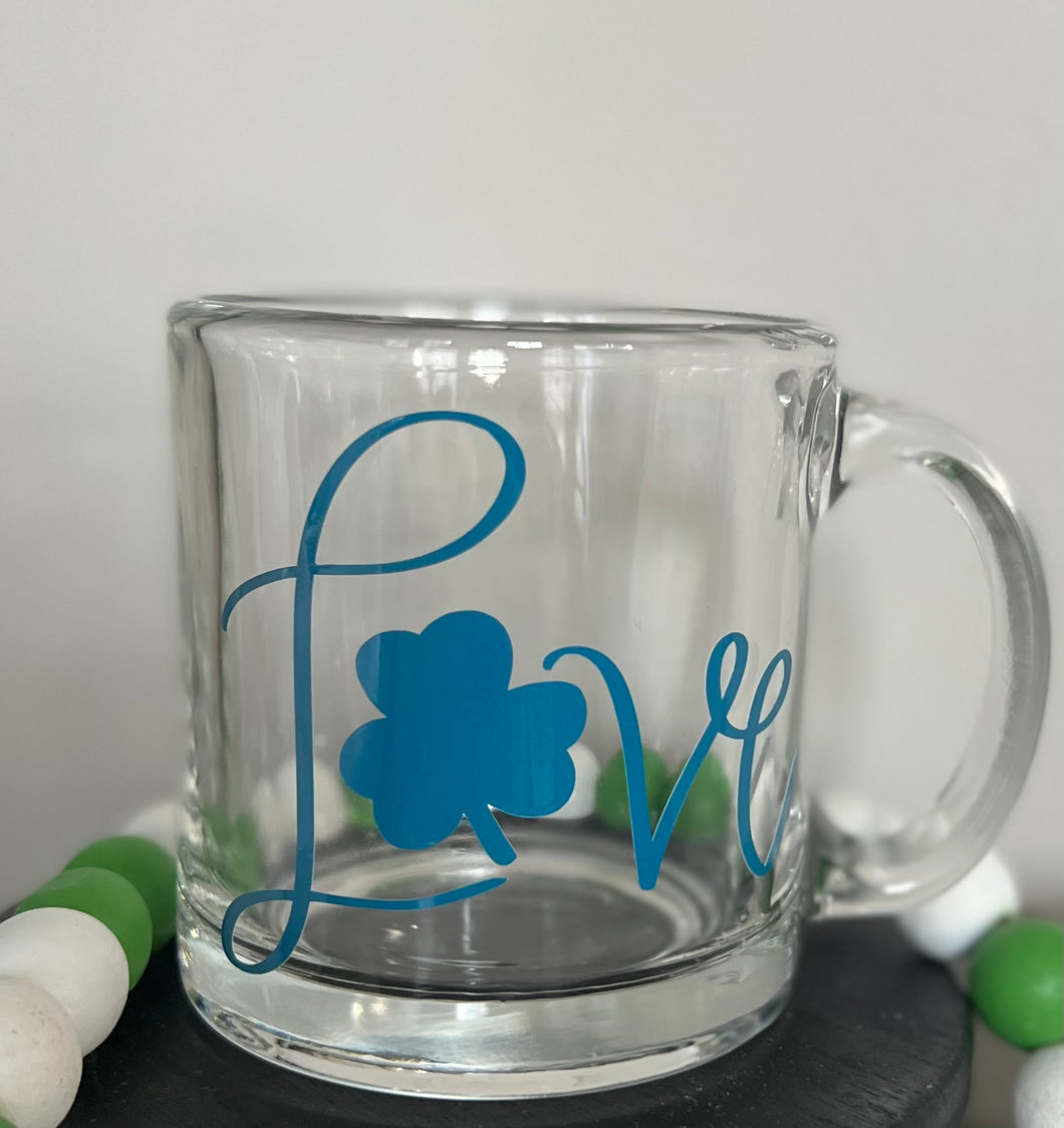 Love Shamrock “Hot” Color Changing 13oz Glass Mug