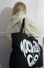 Load image into Gallery viewer, Kocham Cię Heart Black Tote
